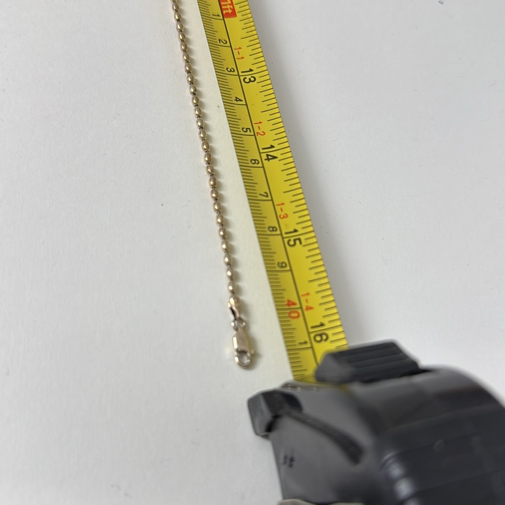 Sterling Silver 925 Bullet (Style) Bead Necklace - Picture 8 of 8